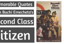 Memorable Quotes from Buchi Emecheta’s Second Class Citizen Memorable Quotes from Second Class Citizen