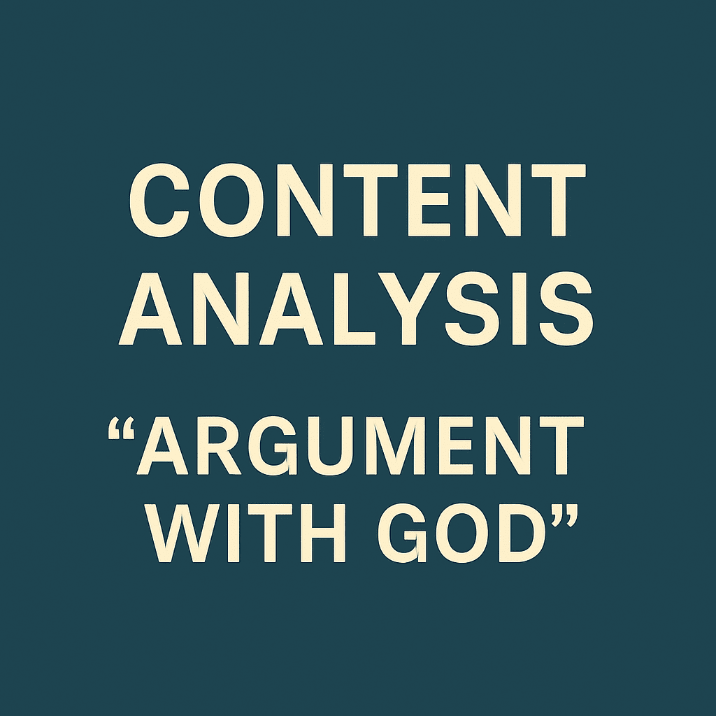 Analysis of "Argument with God"
