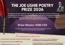 Call for Entries: The Joe Ushie Poetry Prize 2026 (Prize: $500 USD) Joe Ushie Poetry Prize