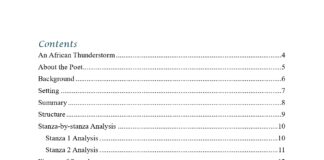 Figures of Speech in “An African Thunderstorm” by David Rubadiri An African Thunderstorm contents