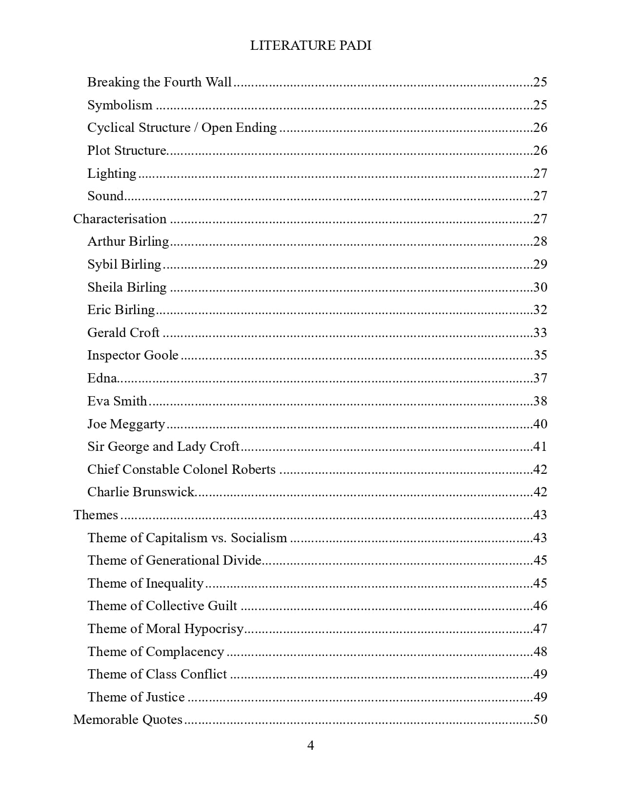 An Inspector Calls content 2