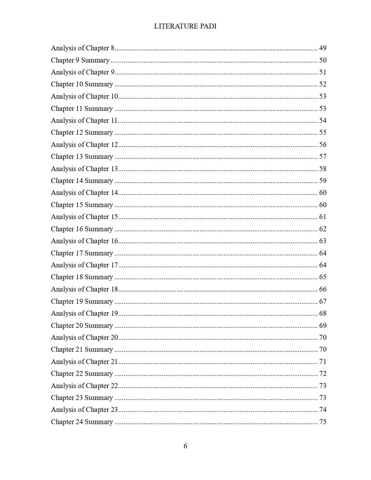 To Kill A Mockingbird by Harper Lee contents 4